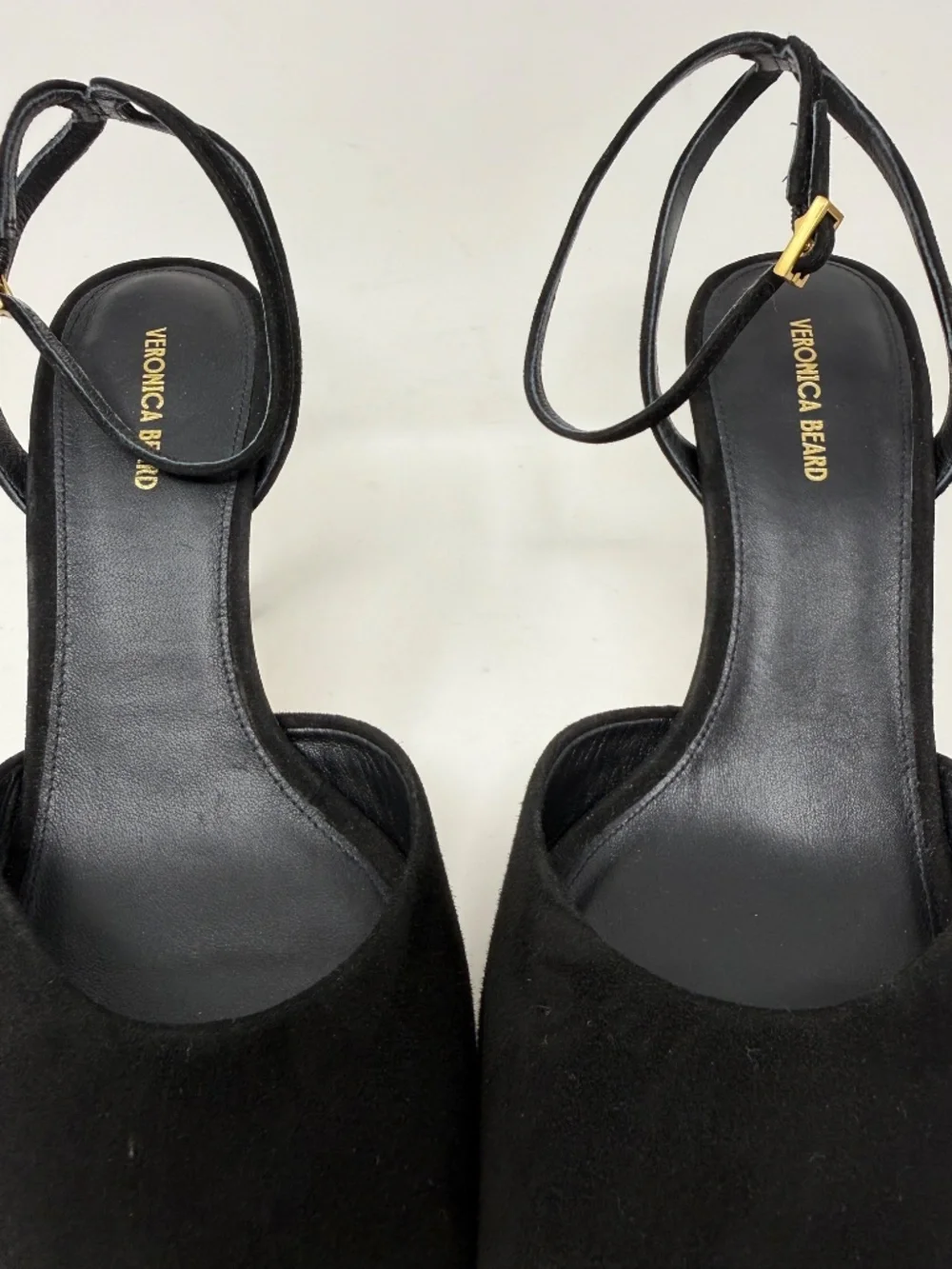 New Veronica Beard Brianne Sandals Black Suede Sz 9.5